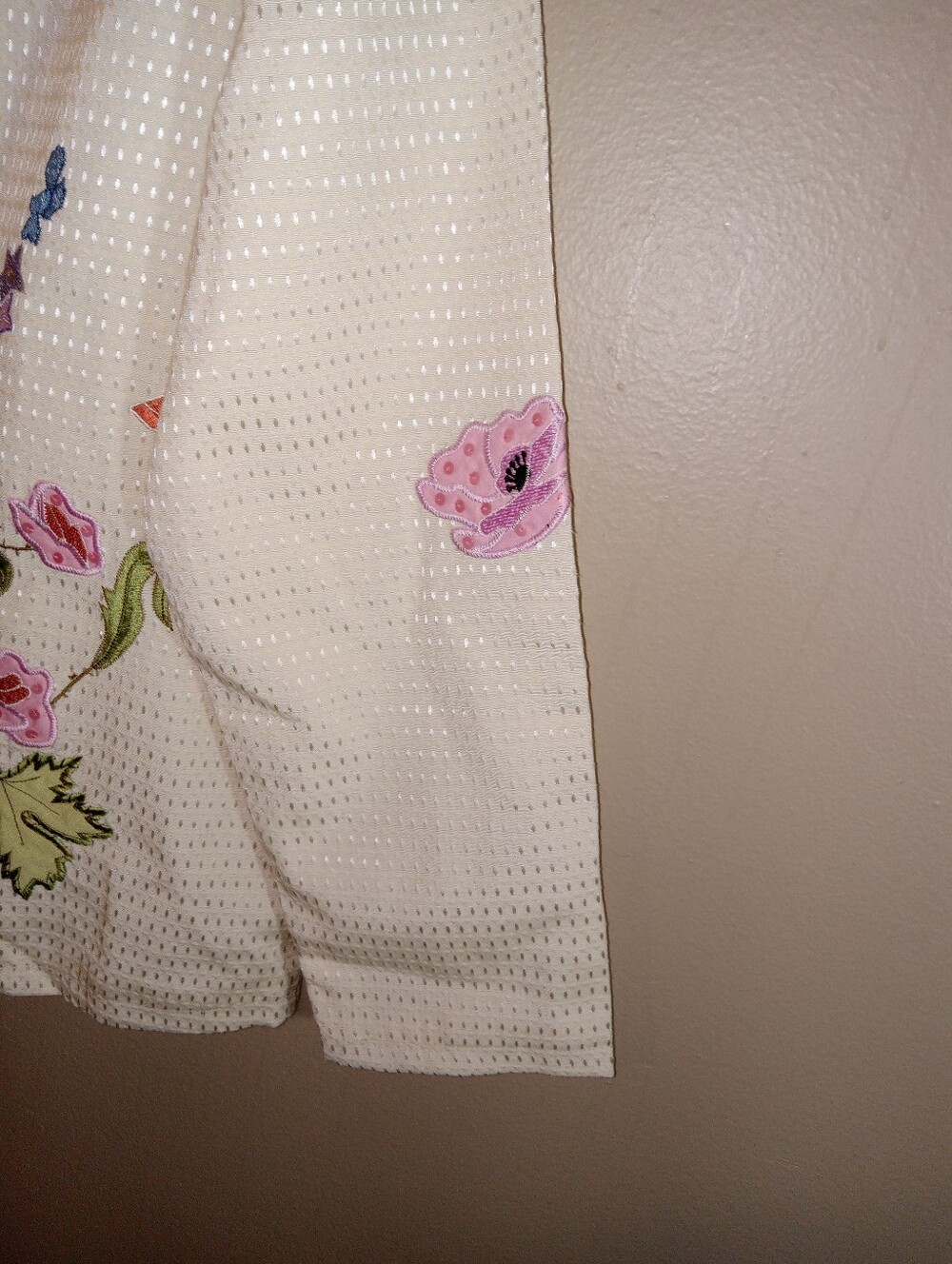 Ivory Floral Embroidered Button-Front Jacket - Picture 4 of 7